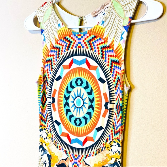 Mara Hoffman Rainbow Checkered Bodycon Maxi Dress - Picture 3 of 7